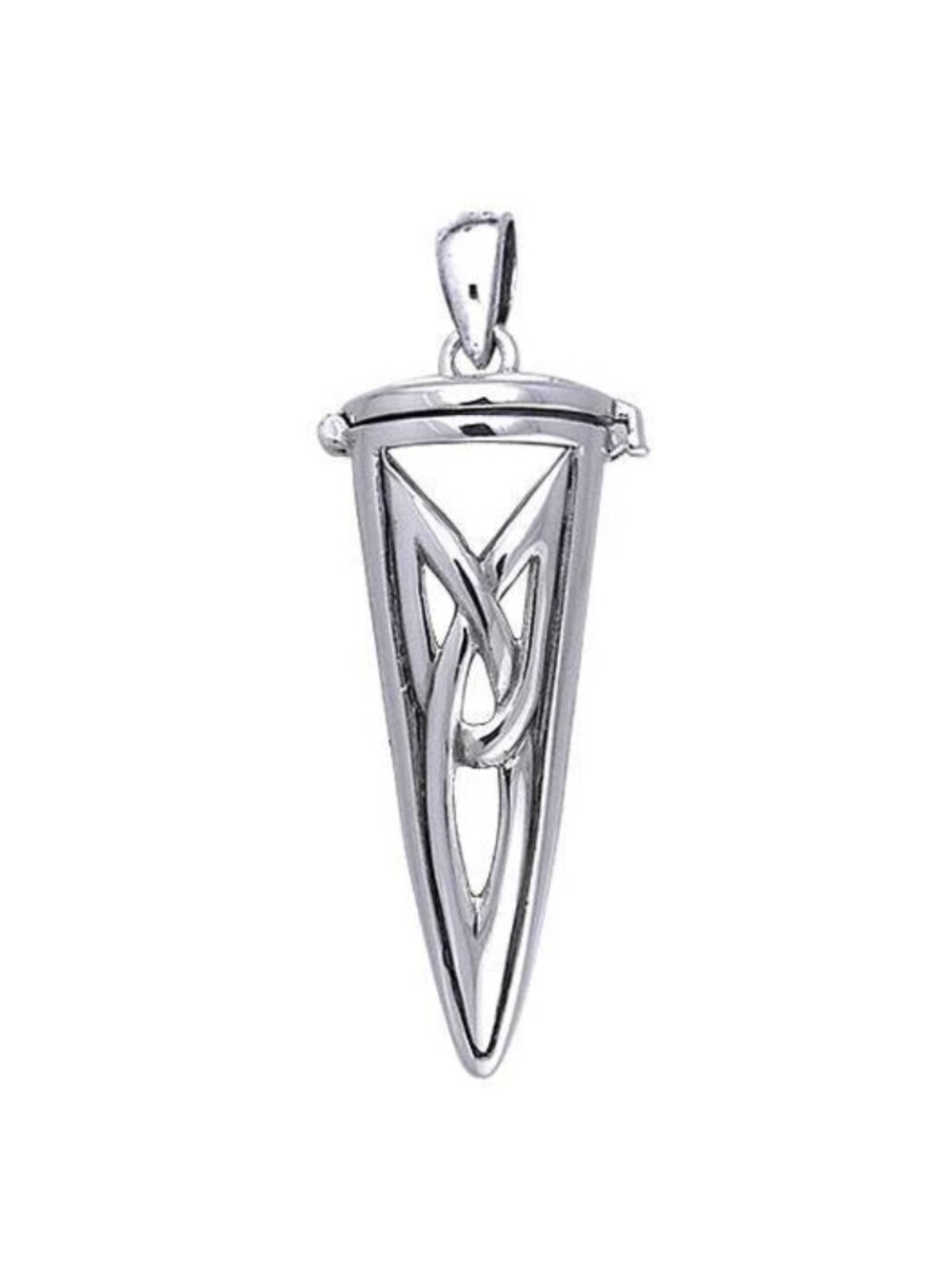 NEW Peter Stone Sterling Silver Celtic Triquetra Pendulum Pendant